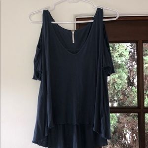 Free People open- shoulder top.